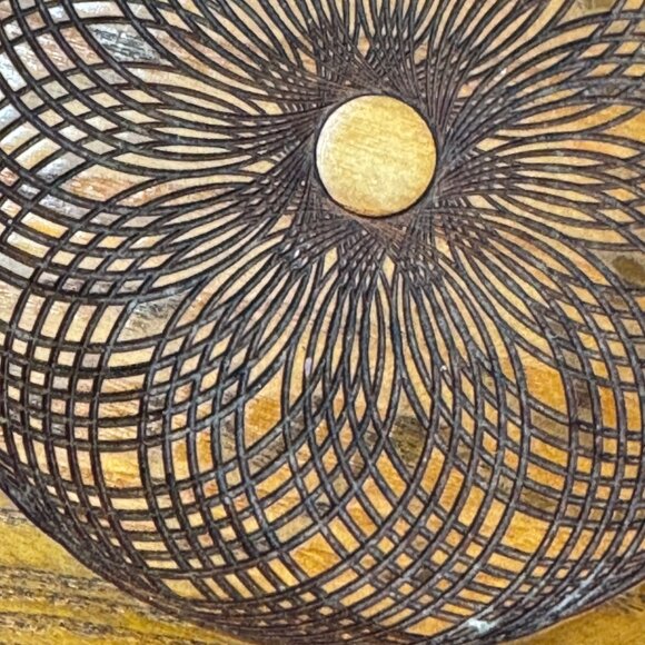 Berner Oberlander Handwerk Wooden Bowl With Intricate Geometric Design - Picture 4 of 8